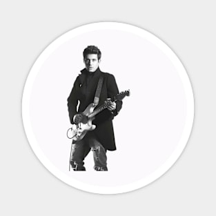 John Mayer with Guitar- Black and white Magnet